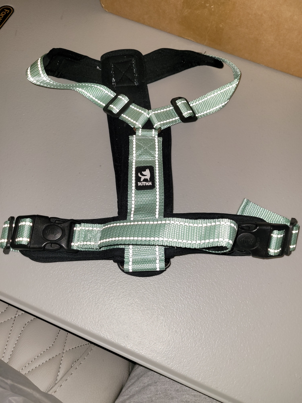 Duomm Dog L Reflective Mint Green Vest Harness